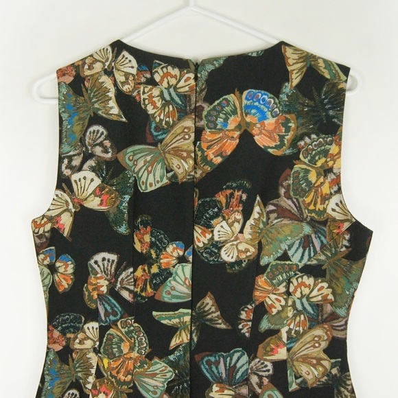 SANDRO FERRONE Black Spring Summer Butterfly Midi  Dress - Picture 8 of 13